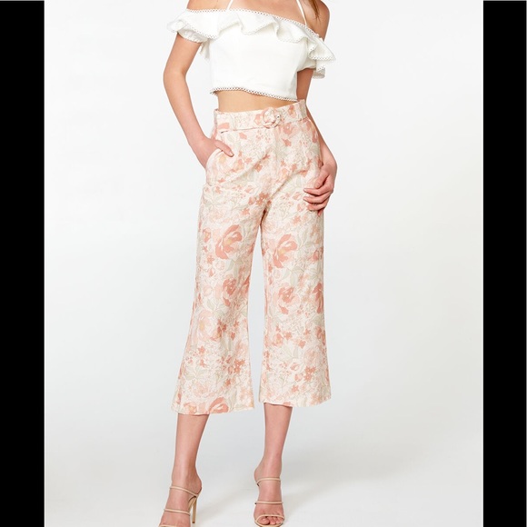 Bardot Pants - Bardot Floral Linen pang